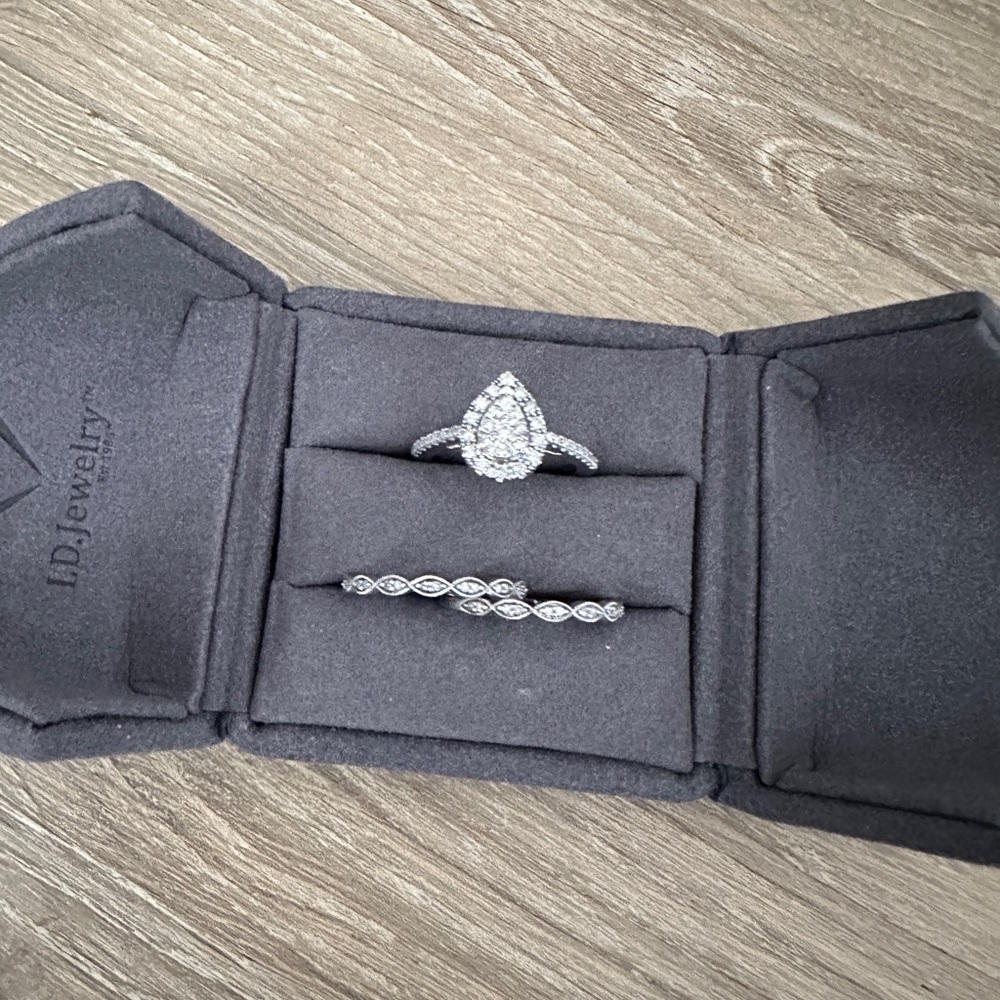 Zales 1/2 CT. T.W. Composite Pear-Shaped Diamond Art Deco in 10k White Gold